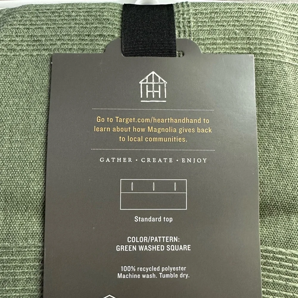 New Hearth & Hand with Magnolia Grid-Like Textured Shower Curtain 72x72